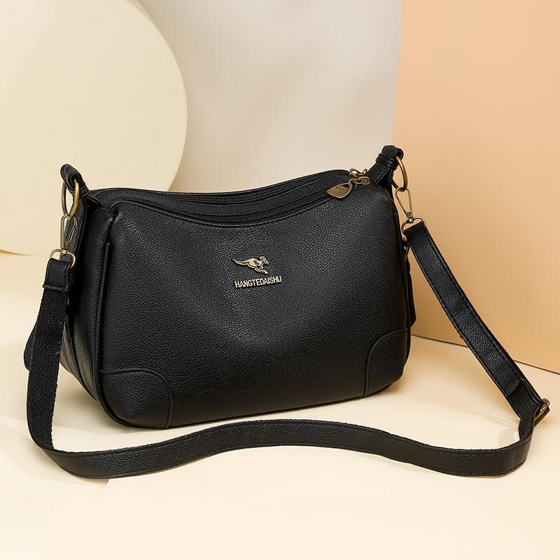 Solid Color Shoulder Bag Women's Bag Large Capacity Small Square Bag Commuter Crossbody Bag