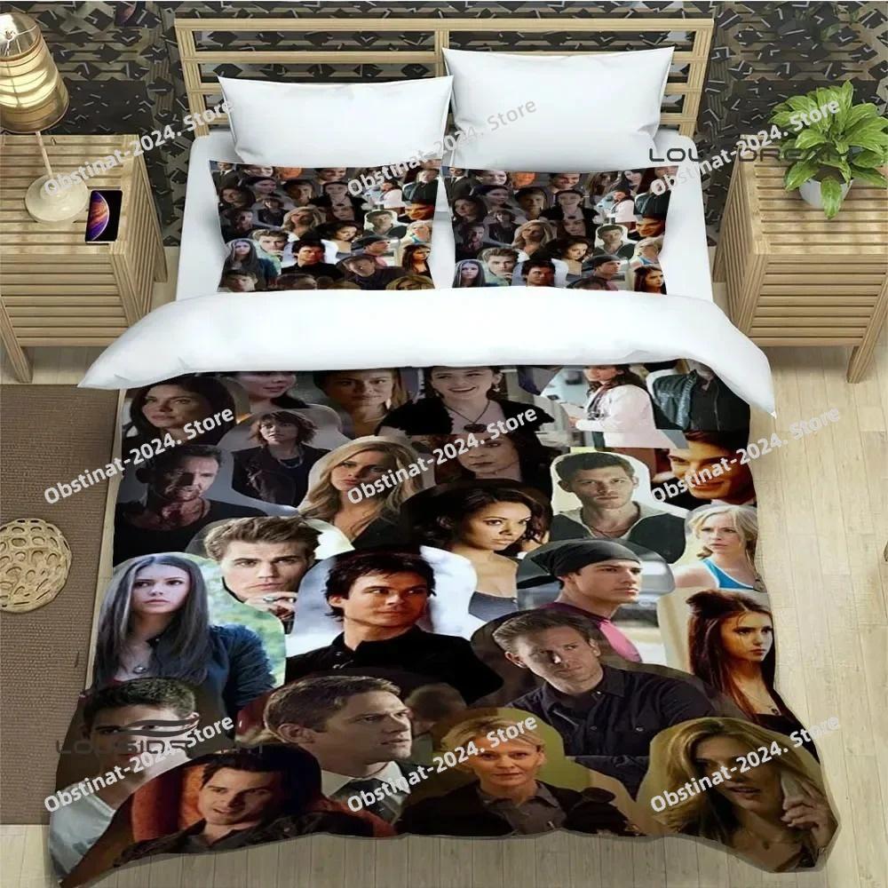 The Vampire Diaries Damon Salvatore Bettwäsche-Sets exquisites Bettwaren-Set Bettbezug Bettdecke-Set Bettwäsche Zimmerdekoration
