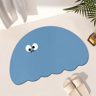 Lustiger Ausdruck Unregelmäßige Badezimmer Anti-Rutsch-Matte Badezimmertür Saugfähige Fußmatte Haushalt Kieselgur Fußmatte