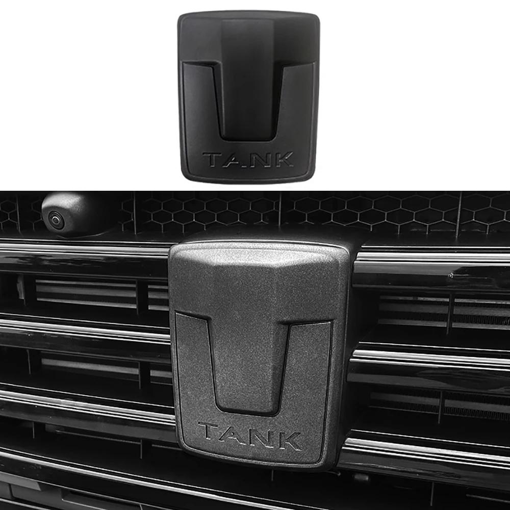 Car 3D ABS Sticker Front Emblem Badge Decals Black Badge Logo Emblem Cover Fit For Great Wall GWM TANK 300 2021-2025
