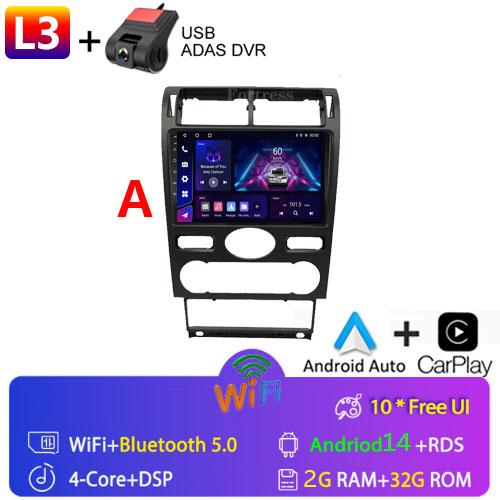 2din Android14 Car Radio Multimedia Carplay Auto GPS Navigation For Ford Mondeo Mondeo 3 2000 2001 2002 2003 2004 2005 2006-2007