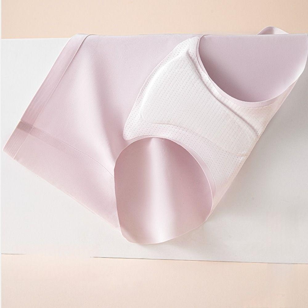 Seamless Anti Embarrassment Briefs Sponge Crotch Pad Sports Yoga Panties Seamless Underwear  Women