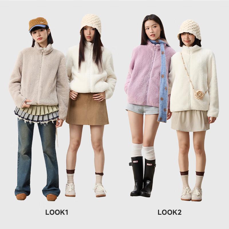 Warrior Women's Plush Stand-Collar Fleece Cardigan