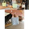 Sweet Korean Quilted Handbag Floral Polyester Baby Stroller Mommy Bag