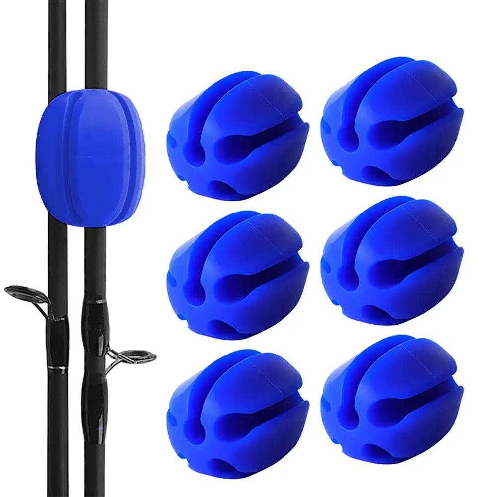 6PCS Buckle Rod Ball Fixed Snap Rod Device Protective Cover Storage Artifact Bundle Rod Ball Lure Rod Storage