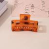 8.5CM x 10.5CM Rectangular Matte PS Hair Clip - Simple Shark Hair Accessory