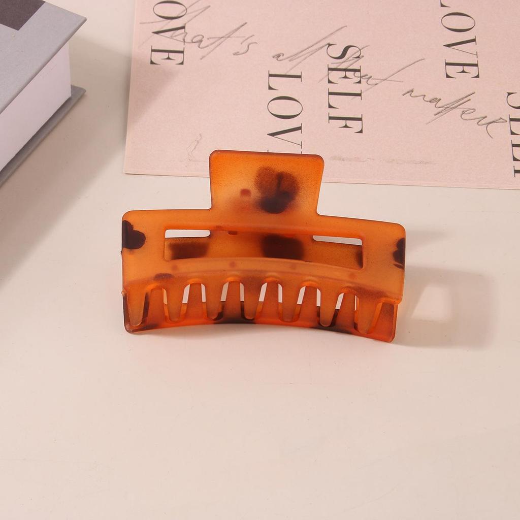 8.5CM x 10.5CM Rectangular Matte PS Hair Clip - Simple Shark Hair Accessory
