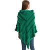 Women's Solid Color Hooded Sweater Cloak - European & American Knit Shawl for Autumn/Winter