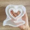 Silicone Resin Molds Charm Heart Small Vases Moulds Home Decors Craft Mold Making Small Vase Perfect for Plant Lovers