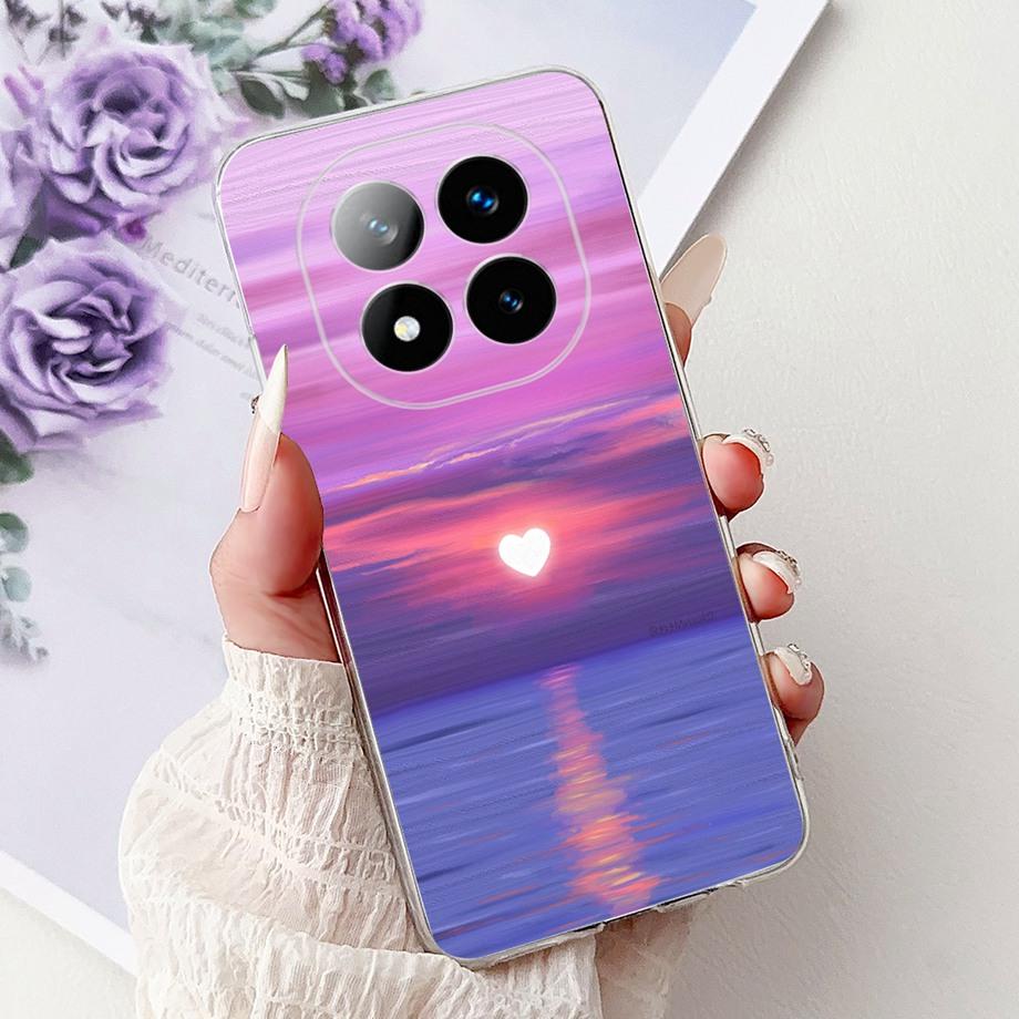 Soft Liquid Silicone Back Cover For Xiaomi Redmi Note 14 Pro Plus Phone Case Marble Gothic Style Bumper For Redmi Note 14 4G 5G