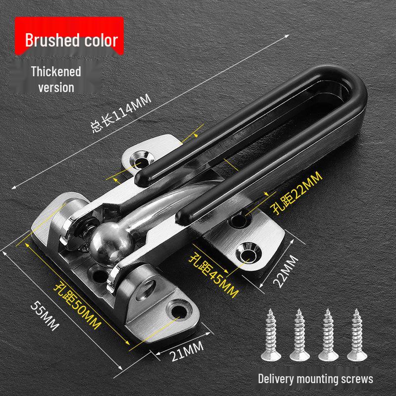 

Rongyu Brushed Stainless Steel Door Security Chain Latch