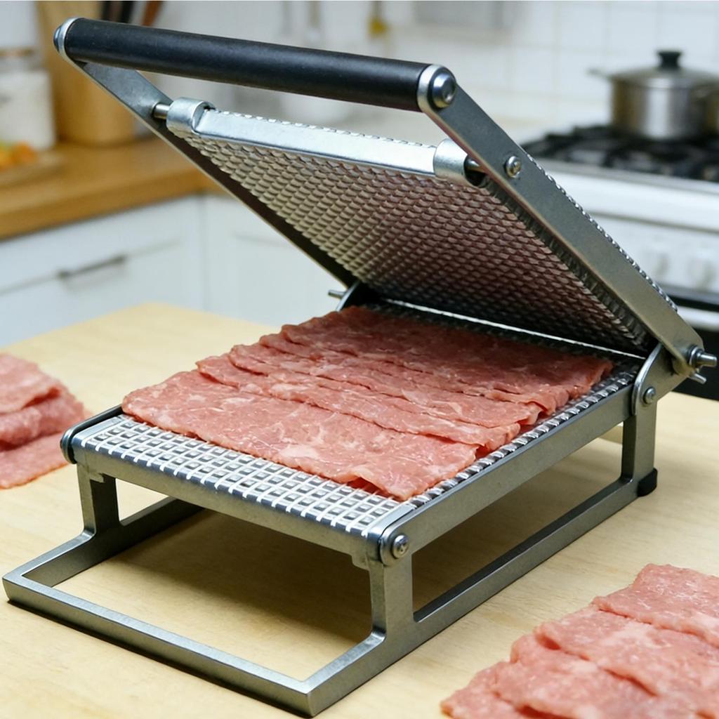 Batticarne Manuale Strumento per Ammorbidire la Carne di Manzo Veloce Produttore di Cotolette Acciaio Inossidabile Batticarne per Bistecche Cucina BBQ Produttore di Hamburger di Manzo