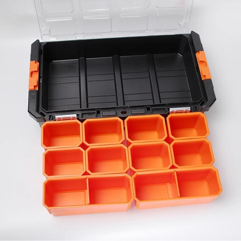 Stacked Toolbox Parts Screw Tools Storage Case Multi-grid Hardware Electronic Components Storage Box Portable Tools Organizer