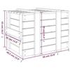 VidaXL Storage Box Black 58x40.5x42 Cm Solid Pine Wood 824997