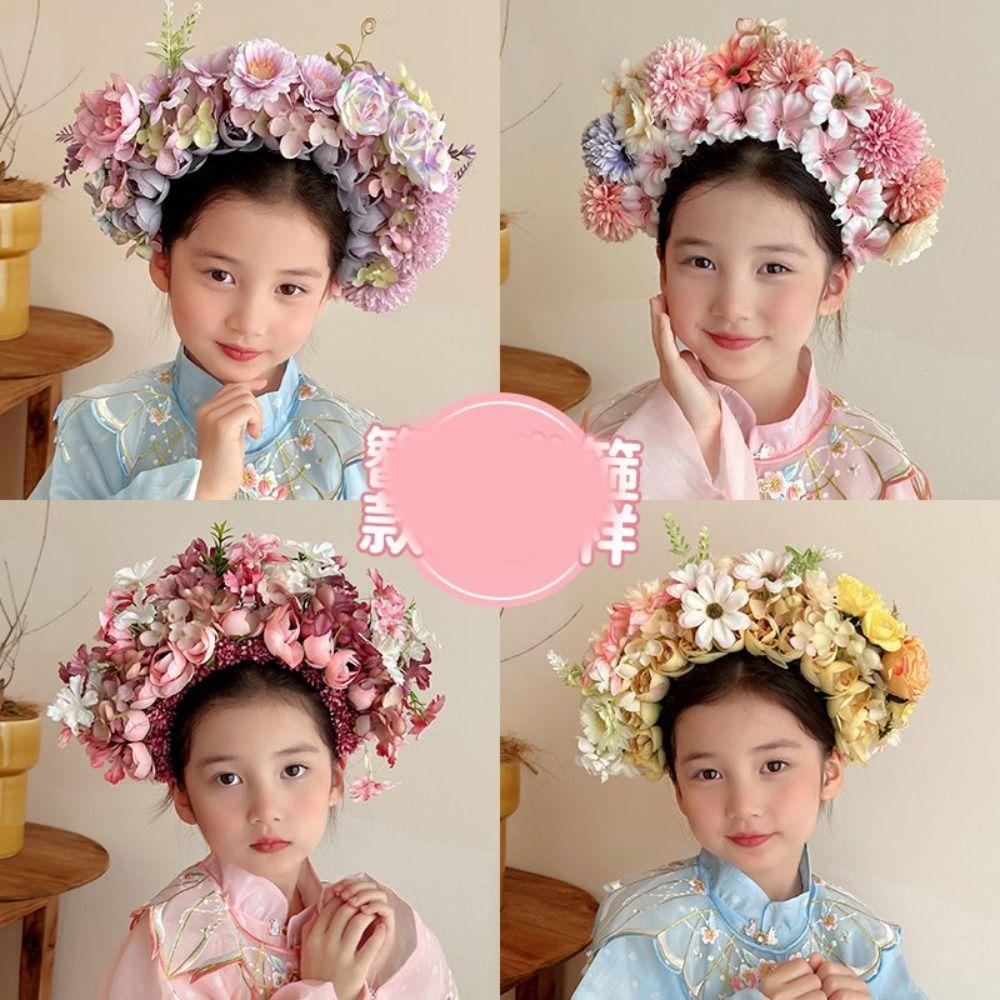 Cloth Ethnic Style Flower Headband Headdress Chinese Style Headwear  Daily