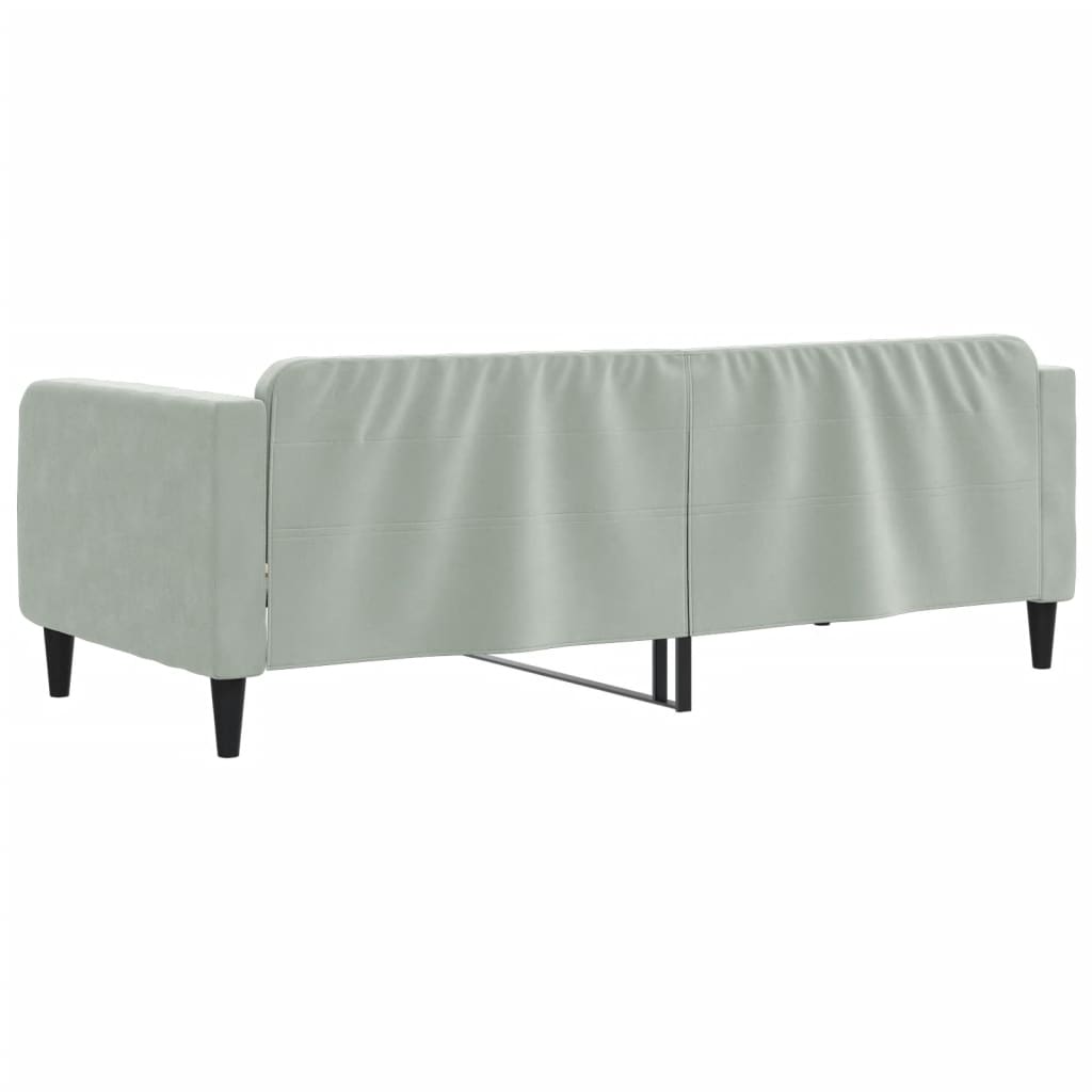 Daybed Light Grey 90x190 Cm Velvet