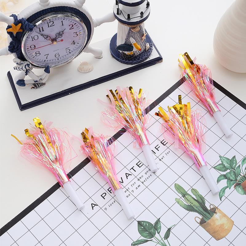 Colorful Tassel Dragon Whistle for Party Decorations & Photo Props