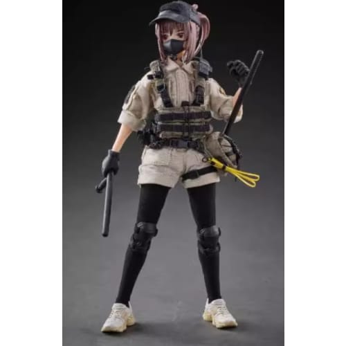 ACHASUKI 1/12 Scale Pocket Art Series, Sixth Edition, PA006 Security Guard Reizei Hisei, Articulated Action Figure, Complete Set Including Body, Head,