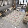 Vintage Floral Pattern Area Rug With Colorful Diverse Botanical Designs Classic Floor Decor Comfortable Carpet For Living Room