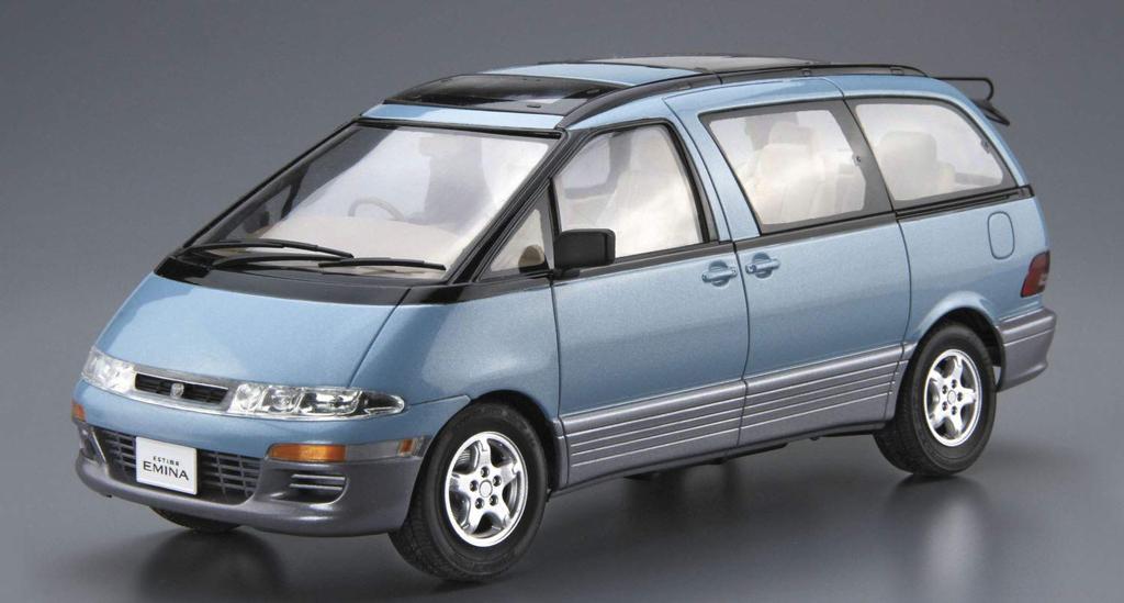 AOSHIMA The Model Car Series Toyota TCR11G Estima 1994 Plastikmodell 1/24 Nr.124 Lucida/Emina