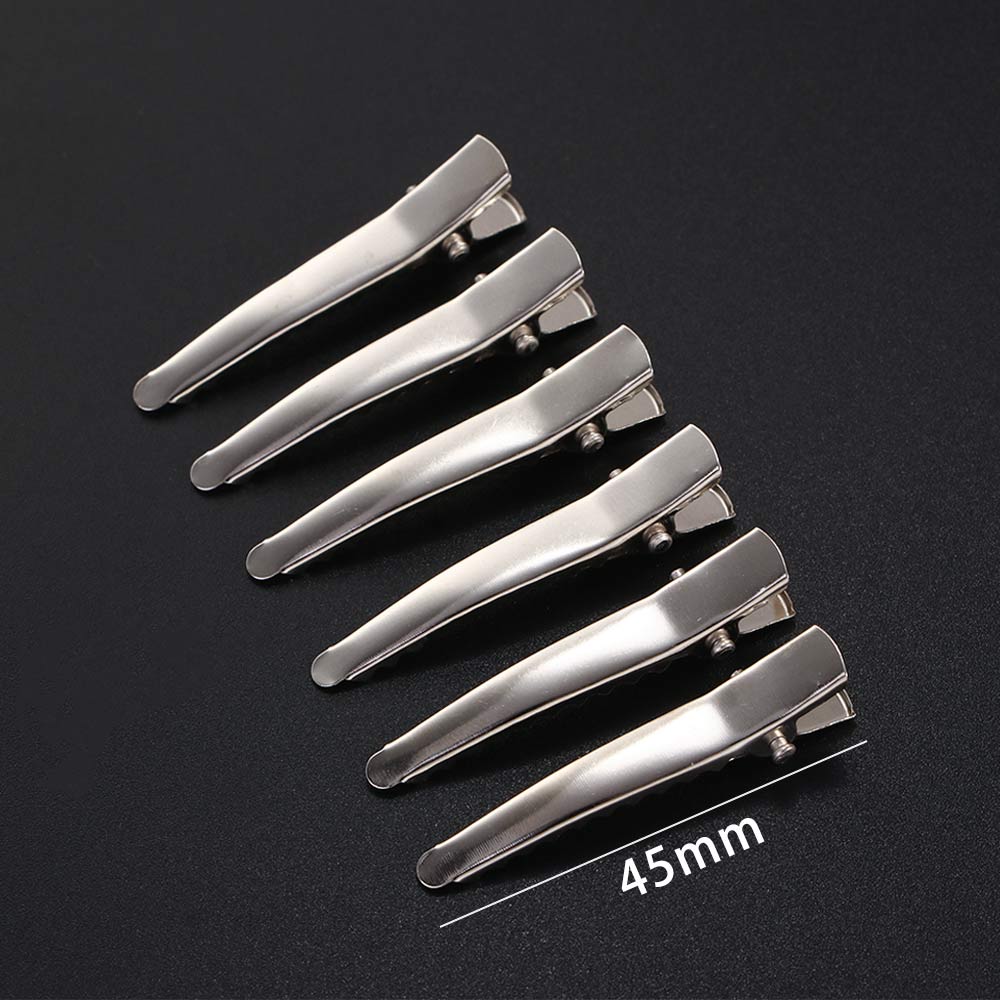 10pcs 25/30/35/45/50/60mm Clips Single Prong Alligator Hairpin With Teeth Blank Setting Jewelry Making Base For DIY Hair Clips