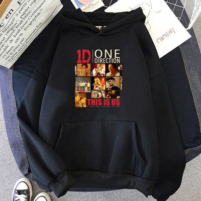 One Directions Band Hoodie Långärmad Punk Sweatshirt Retro för Höst/Vinter Kläder Hip Hop Musik Pullover