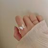 Eleganter Perlmutt-Schmetterling Verstellbarer Ring für Damen - Vielseitiges Offenes Design