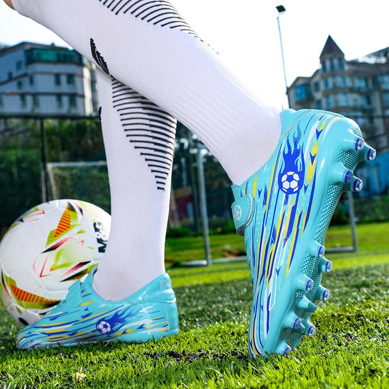 Children Football Sports Shoes Field Sports Resistant Spikes Football Boots Society Long TF/FG Outdoor Professional Boy Football Shoes