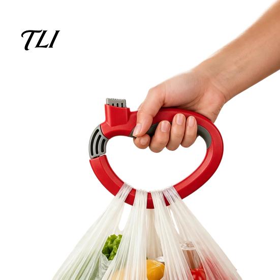 Impugnatura Portaborsa per la Spesa Portatile, Manico Ergonomico per Sacchetti della Spesa e Rifiuti in Plastica, Strumento Leggero per il Trasporto