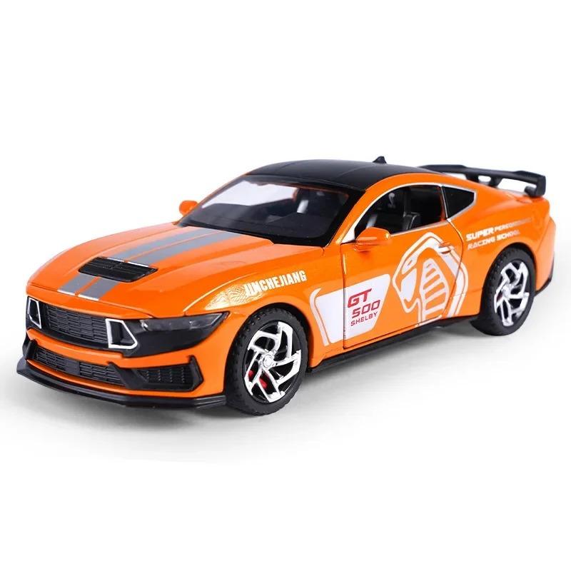 1/32 Mustang Shelby GT500 Alloy Sports Car Model Diecast Metal Toy Racing Car Vehicle Model Simulation Sound and Light Kids Gift