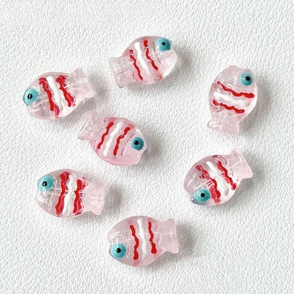 10pcs/set Handmade Craft Mini Fish Beads Cartoon Jewelry Making Material DIY Accessories