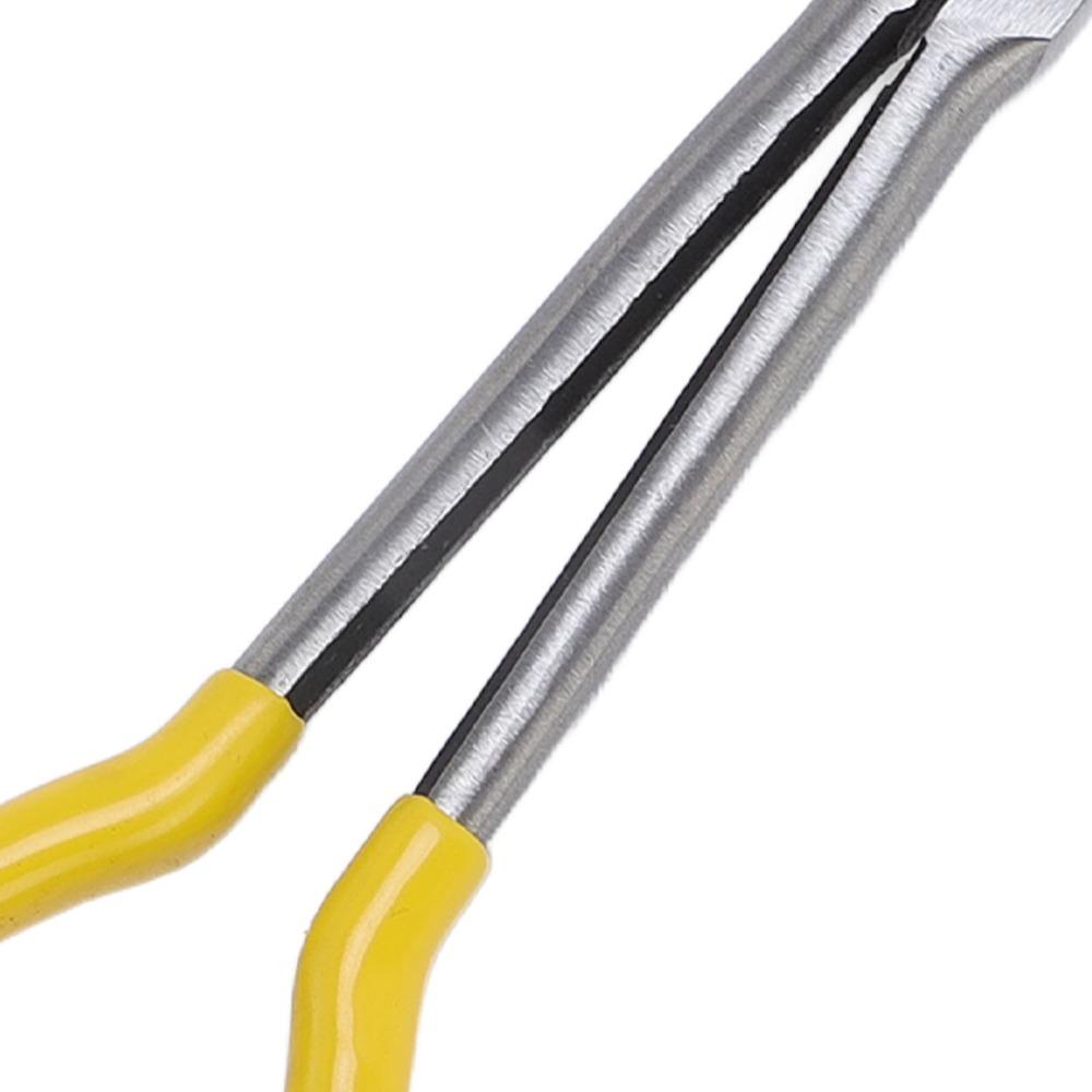 High Carbon Steel Bent Needle Nose Pliers 25 Degree Long Nose Pliers  Narrow Space Gripping