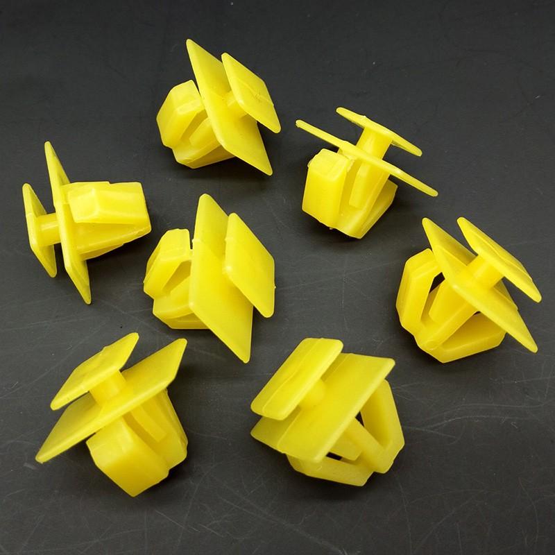Fasteners Clips Yellow Bumper Fender Retainer Push Rivet Trim Set Kit Molding