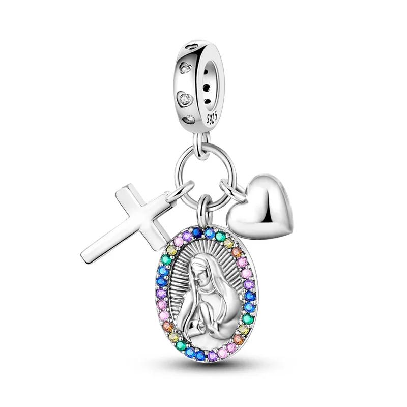 Original Copper Rainbow Animal Safety Clip Jewelry Clip Beaded Charm For Pan Diy Bracelet Ladies Jewelry Gift