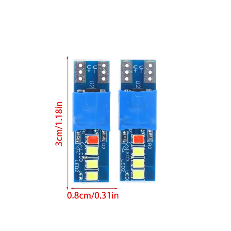 2Pcs Dynamic T10 Car Interior Reading Light Trunk Led Width Indicator Light Modified Light Double Tip Car Lighting T10 Bulbs