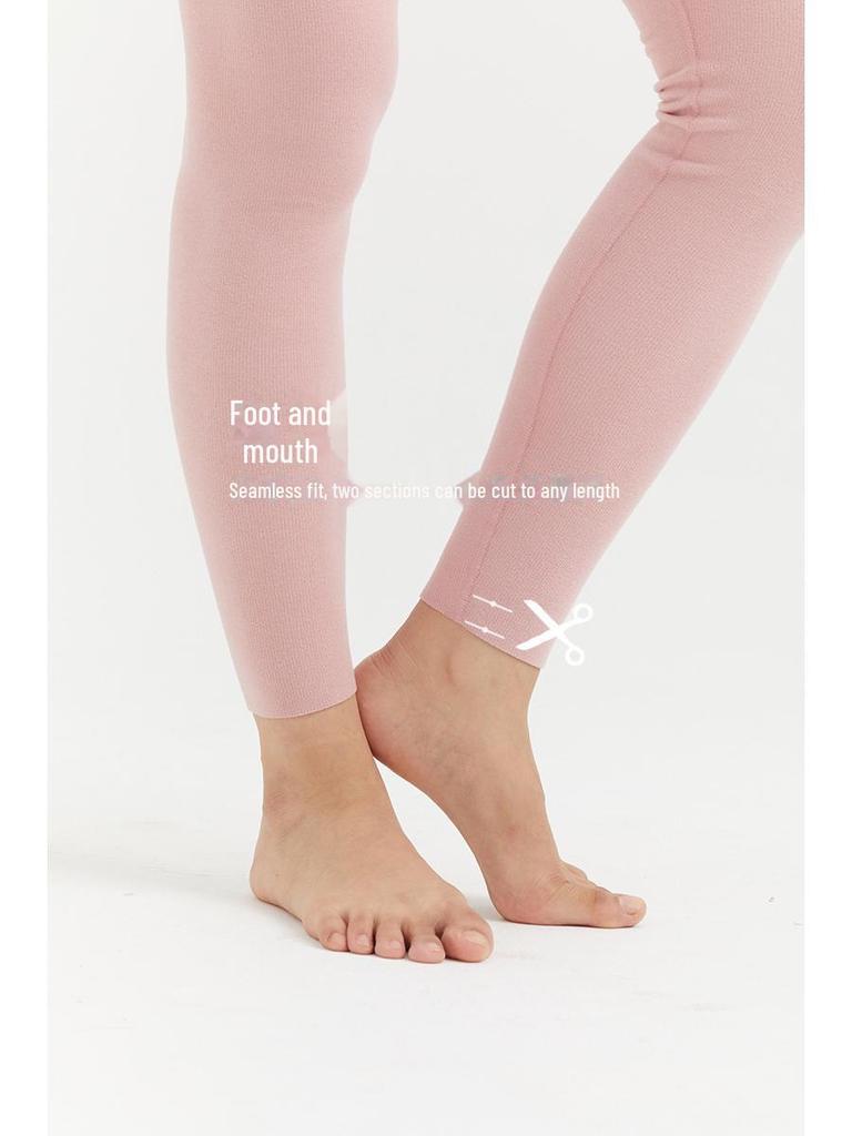 Women's Slim High-Waist German Velvet Warm Pants - Double-Sanded, Body-Heating, 320G for Autumn and Winter