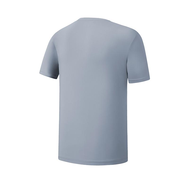 Fila Fitness Fashion Simple Sports Training Comfortable Knitted Short Sleeve T-Shirt Men Tops Iron-Blue A51M621102FDB
