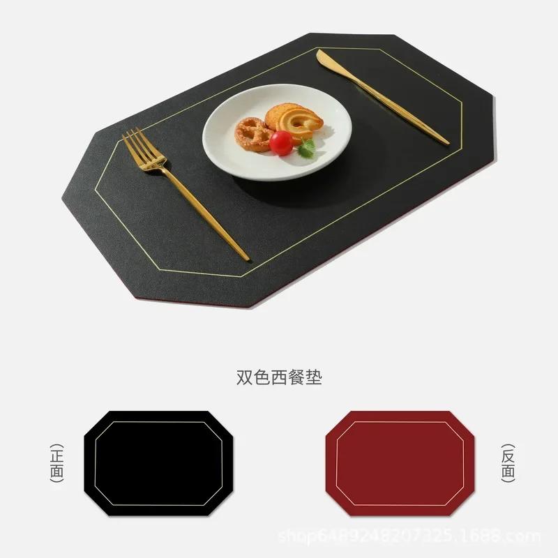 Double-Layer Table Mat Set Non-Slip Bowl Pad Coaster Set Washable PVC Dining Table Placemats Modern Home Decoration Accessories