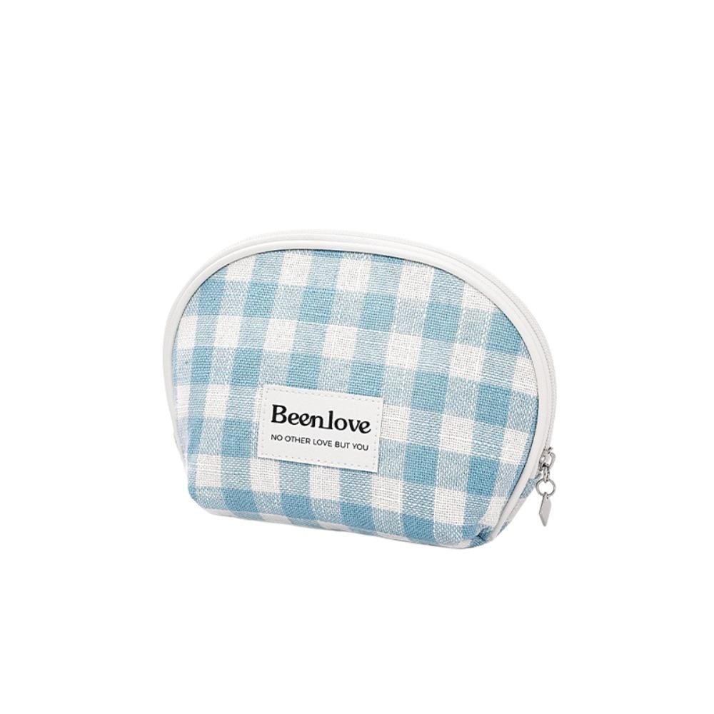 

Large Capacity Semicircle Cosmetic Storage Bag with Zipper Women Clutch Bag Business Travel