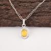 Yellow Cat'S Eye Stone 925 Silver Sisters Day Engagement Wedding Pendant Jewelry PP-6-47