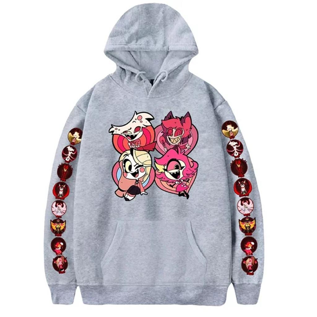 Loses bedrucktes Kapuzen-Sweatshirt für Damen, lässiges modisches Sport-Sweatshirt