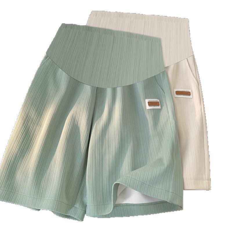 Women's Maternity Shorts: Summer Loose Casual Five-Point Pants with Tummy Support for Petite and Pregnant Women