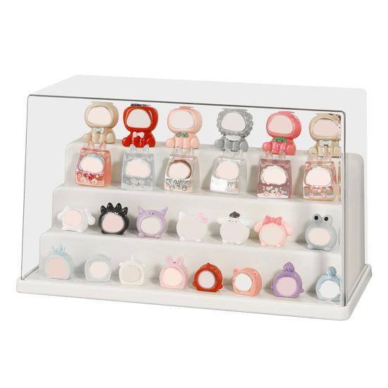 Dustproof Display Box Storage Cabinet Compact Design Versatile Use Figurines Showcase Transparent Organizer