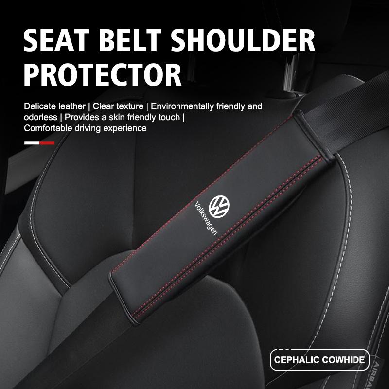 Valve Stems Caps For Volkswagen VW Car Seat Belt Shoulder Cover Protection Pads Accessor Scirocco Jetta Beetle Golf 4 5 6 Passat zd7