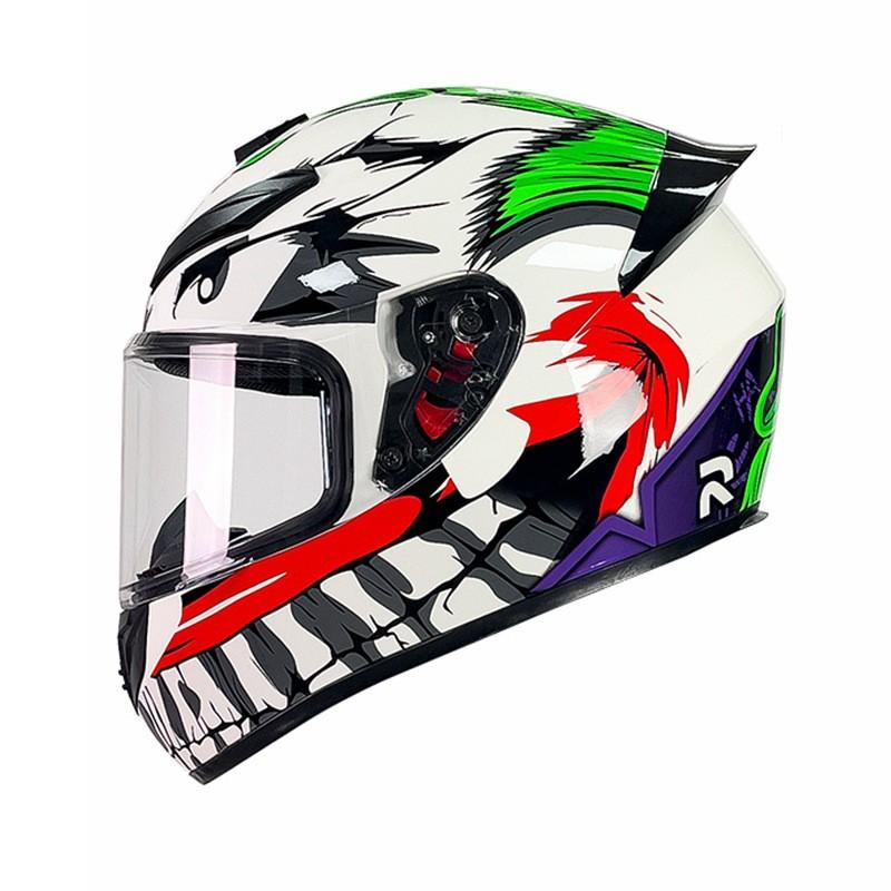 Full Face Motorcycle Helmet Adults ABS Material 3C Certified All Season Universal Fit With Visor