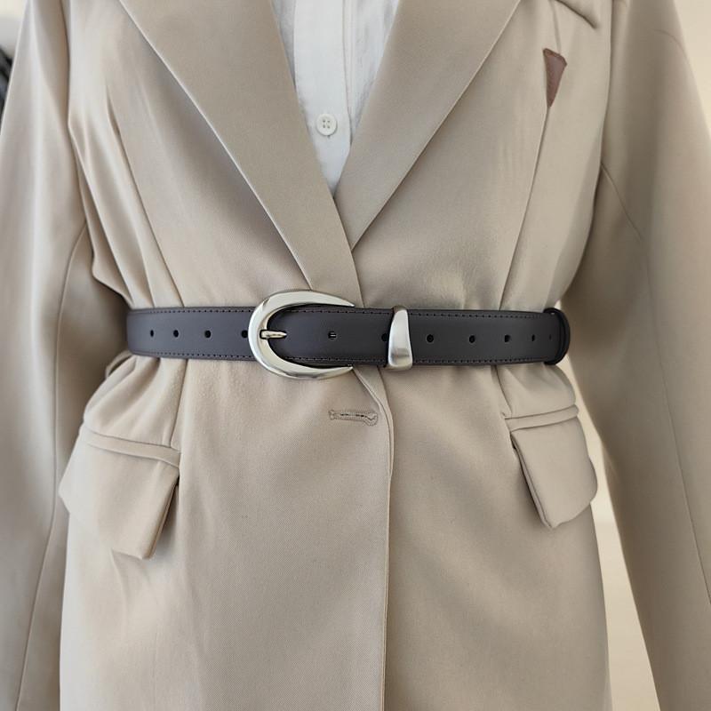 Style Womens Minimalist Waist Belt Metal Pin Buckle Dress Suit Shapewear Belt