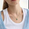 Retro Court Style Blue Turquoise Clavicle Necklace In Japanese Korean Ins Style