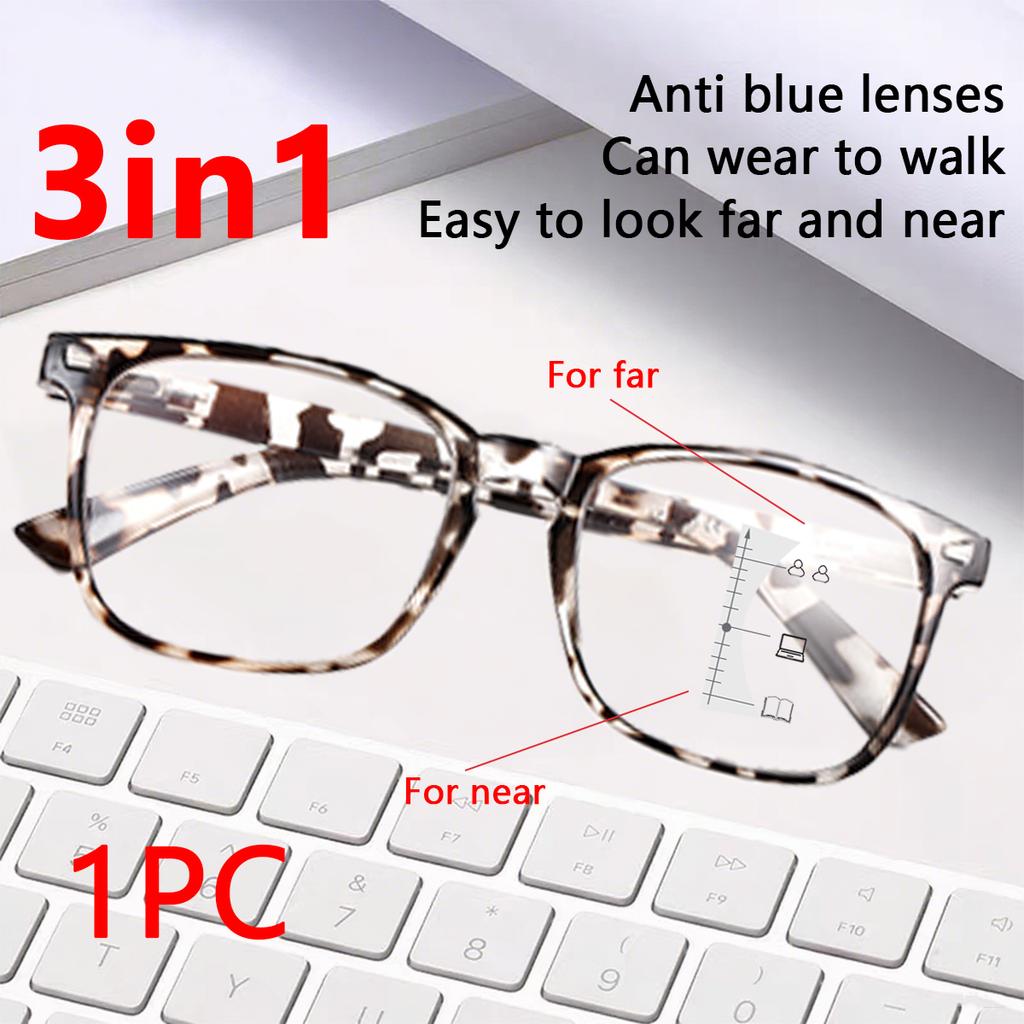 1pack Anti-blue Light Multifocal Reading Glasses Men Women Progressive Near Far Eyewear Farsight Eyeglasses