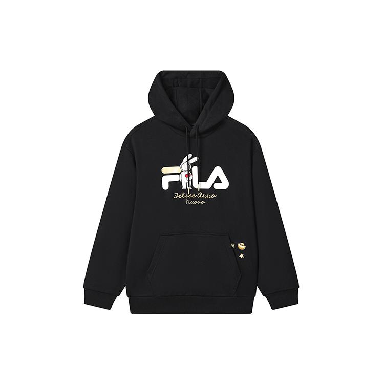 

New FILA CNY X Buer Rabbit Sweatshirt Unisex Jet Black F11U319205F-BK L