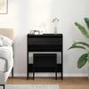 Makeup Table Black Oak Effect 60 x 40 x 75 cm Engineered Wood